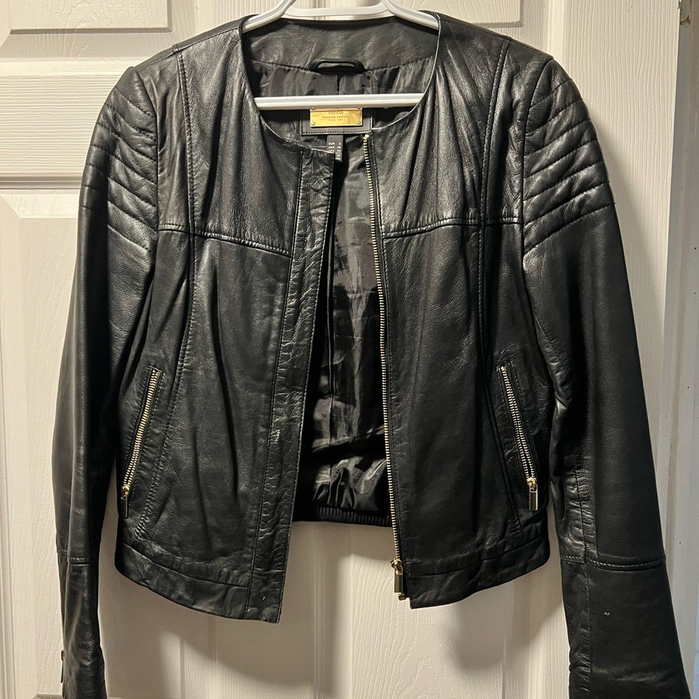 Mango leather jacket